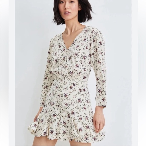 NWT Veronica Beard Riggins Floral Silk Crepe Dress Size 4 retail $648